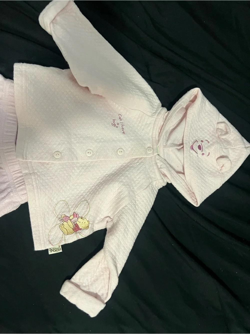 y2k Winnie the Pooh Baby Two-Piece Set with Bear Embroidery